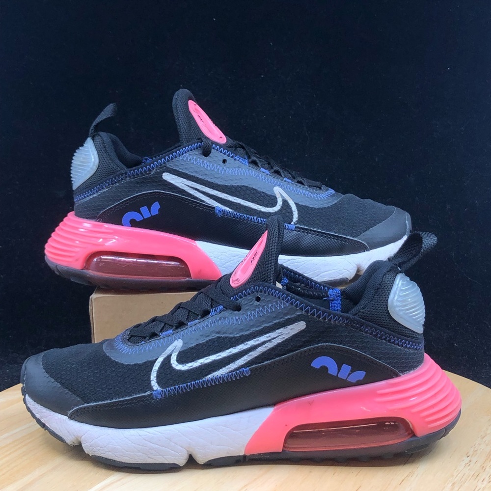 Nike Air Max 2090 GS Black Silver White Pink Purple Kid Women CJ4066-011 Sz 5.5Y